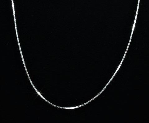 Sterling silver chain thin box 18 inch